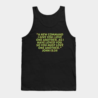 Bible Verse John 13:34 Tank Top